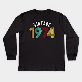 50 Year Old Vintage 1974 Limited Edition 50th Birthday Kids Long Sleeve T-Shirt